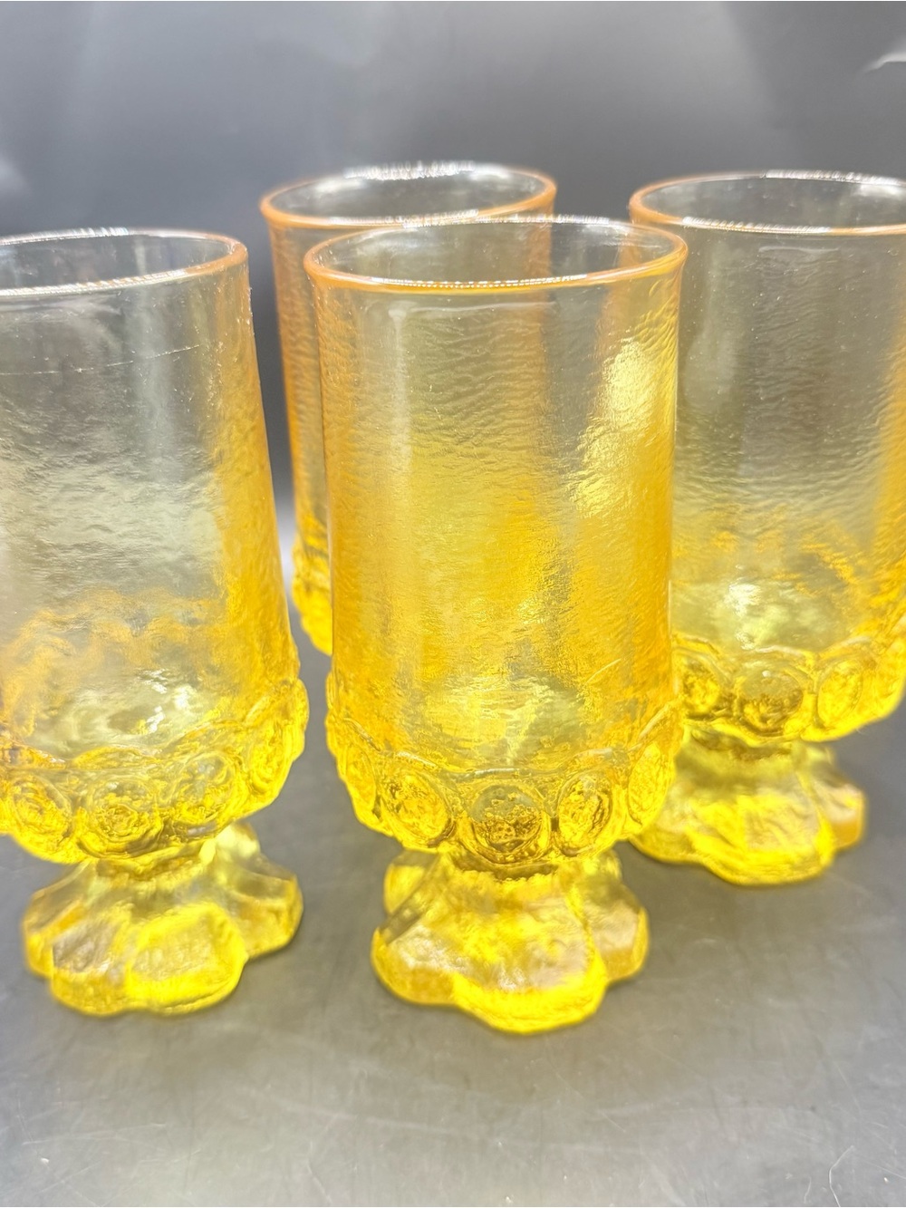 Vintage  Franciscan Madeira Vintage Glasses, Corn silk Yellow, Tea/water Goblet